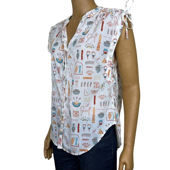 Anthropologie x Danielle Kroll Sleeveless Button Down Size XS - Picture 5 of 12